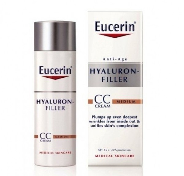 Hyaluron-Filler CC Cream Tono Medio, 50 ml. - Eucerin