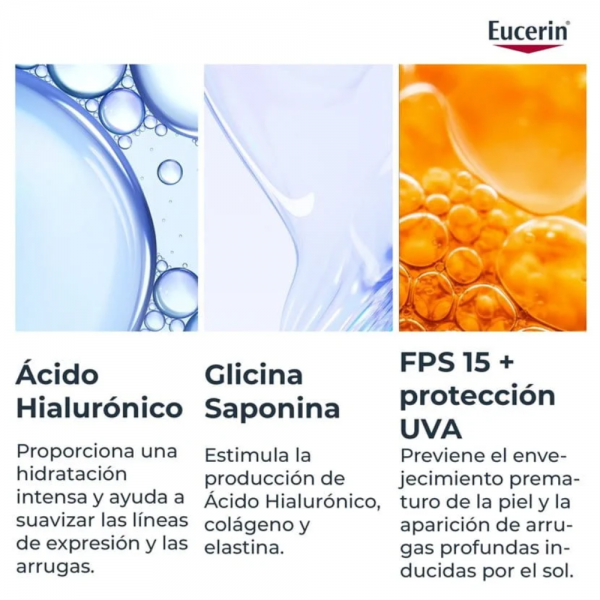 Hyaluron-Filler Crema de Día FPS15 Piel Seca, 50 ml. - Eucerin