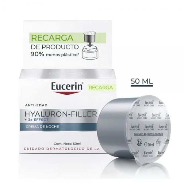 Hyaluron-Filler Recarga Crema de Noche Reafirmante, 50 ml. - Eucerin