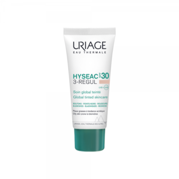 Hyséac 3Regul+ Cuidado Global con Color SPF30, 40 ml. - Uriage