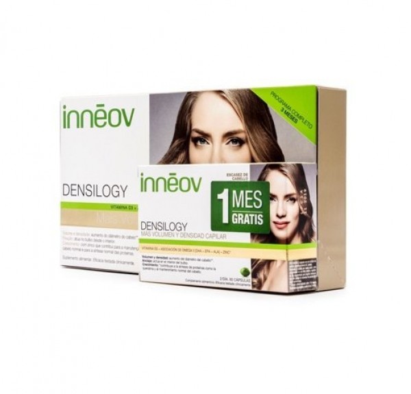 Inneov Densilogy Pack 3 meses, 180 Cápsulas + 1 Mes de Regalo!. - Inneov