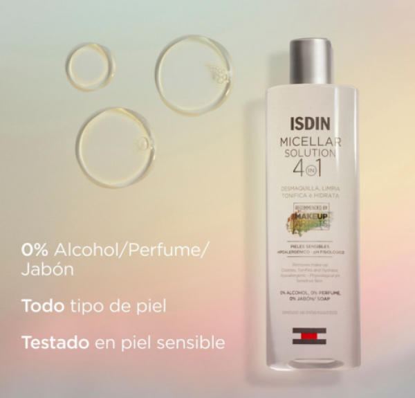 Micellar Solution Limpieza Facial Hidratante, 400 ml. - Isdin