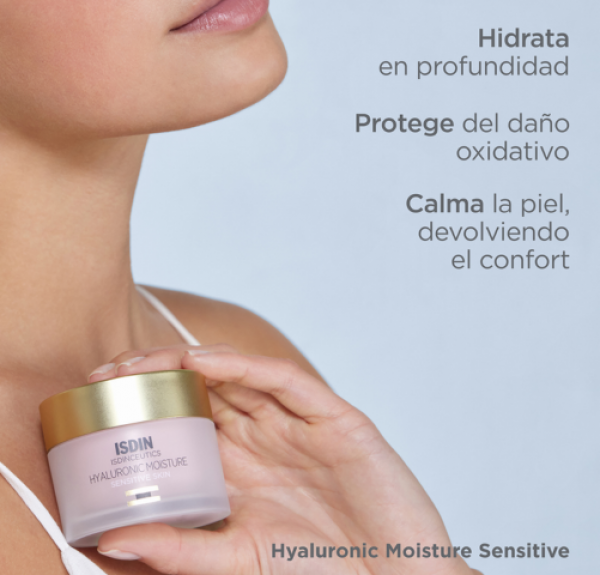 Isdinceutics Hidratación Hyalurónica Piel Sensible, 50 ml. - Isdin 