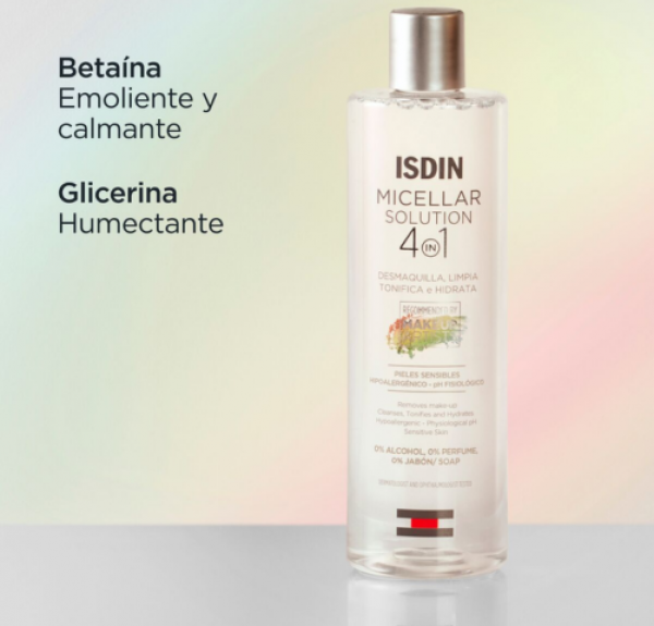 Micellar Solution Limpieza Facial Hidratante, 400 ml. - Isdin