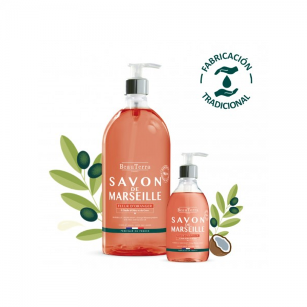 Jabón de Marsella Flor de Naranjo, 300 ml.- BeauTerra