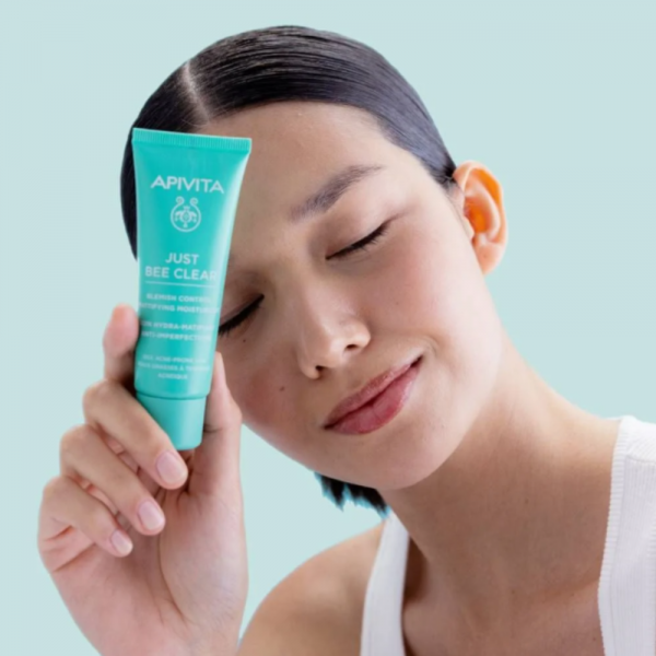 Just Bee Clear, Crema Anti-Imperfecciones Matificante Hidratante, 40 ml. - Apivita