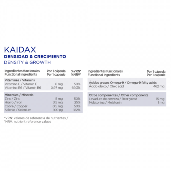 KAIDAX Densidad & Crecimiento Cápsulas, 60 ud. - Topicrem