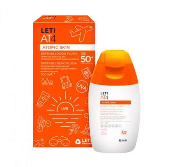 LETI AT4 Defense Loción Fluida SPF50+, 100 ml. - LETIPharma
