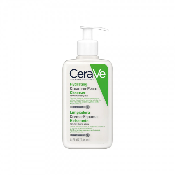 Limpiador Crema-Espuma Hidratnate, 236 ml. - CeraVe