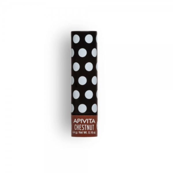 Lip Care Bálsamo Labial con Color con Castaña, 4,4 g. - Apivita