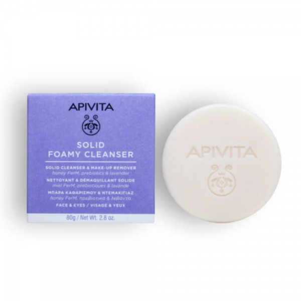 Limpiador y Desmaquillante Sólido, 80 g. - Apivita