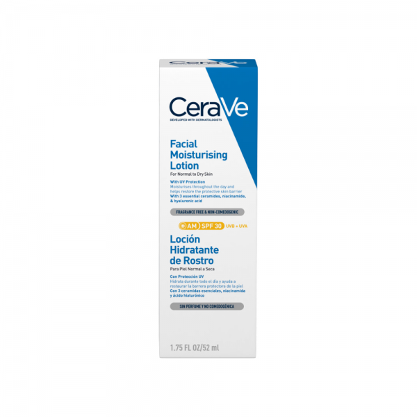 Loción Hidratante de Rostro SPF 30, 52 ml. - CeraVe