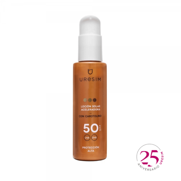 Loción Solar Acelerador del Bronceado SPF50, 100 ml. - Uresim