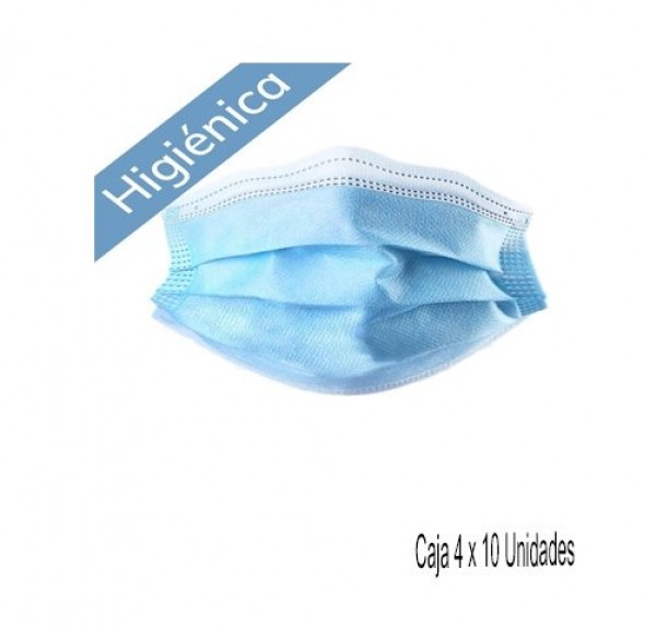 Mascarilla Higiénica Desechable Adulto 4 X 10 Unidades, 1 Caja. - Vitae Pharma