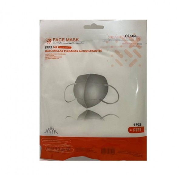 Mascarilla Plegada Autofiltrante FFP3 NR (CE 1463) Talla Única, 1 Unidad. - Face Mask