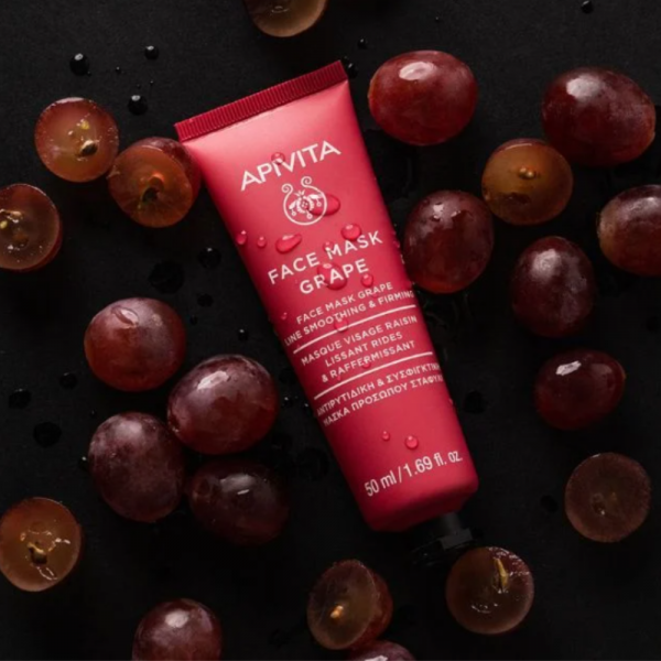 Mascarilla Facial Antiarrugas con Uva, 50 ml. - Apivita