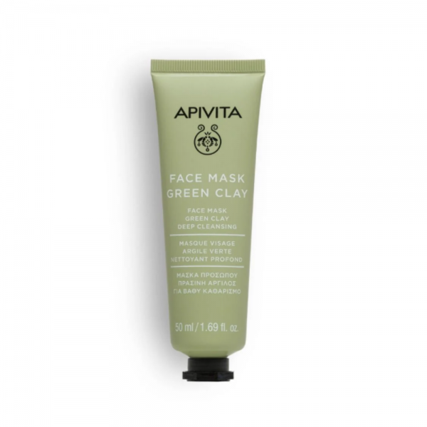 Mascarilla Facial de Limpieza Profunda con Arcilla Verde, 50 ml. - Apivita