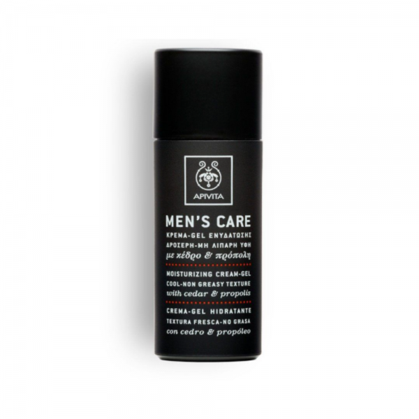 Mens Care Crema-Gel Hidratante/Textura Fresca, No grasa con Cedro y Propóleo, 50 ml. - Apivita