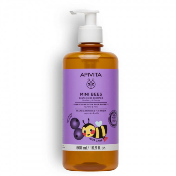 Mini Bees Champú Suave para Niños con Arándanos y Miel, 500 ml. - Apivita