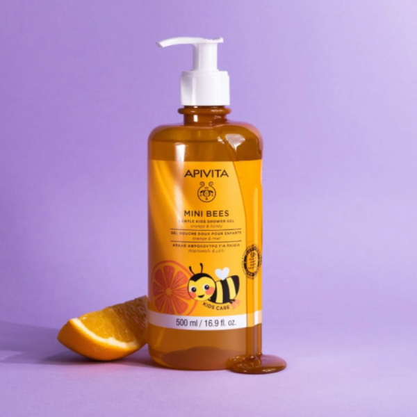 Mini Bees Gel de Ducha Suave para Niños, 500 ml. - Apivita