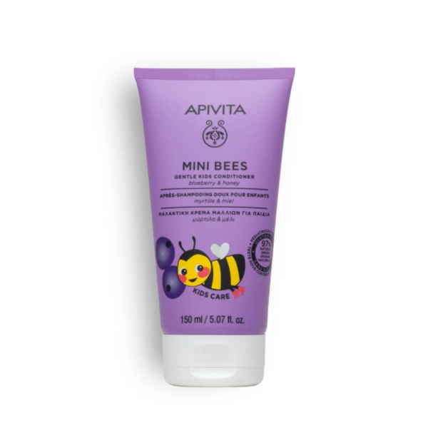 Mini Bees Acondicionador Suave para Niños con Arándanos y Miel, 150 ml. - Apivita