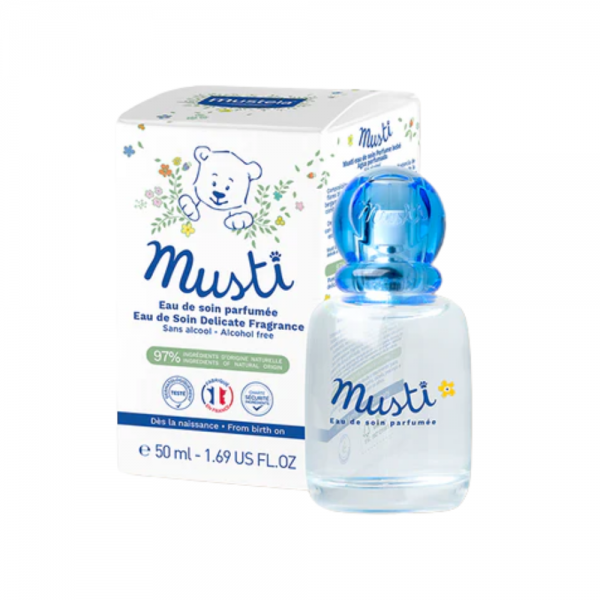 Musti Eau de Soin - Perfume Bebé, 50 ml. - Mustela