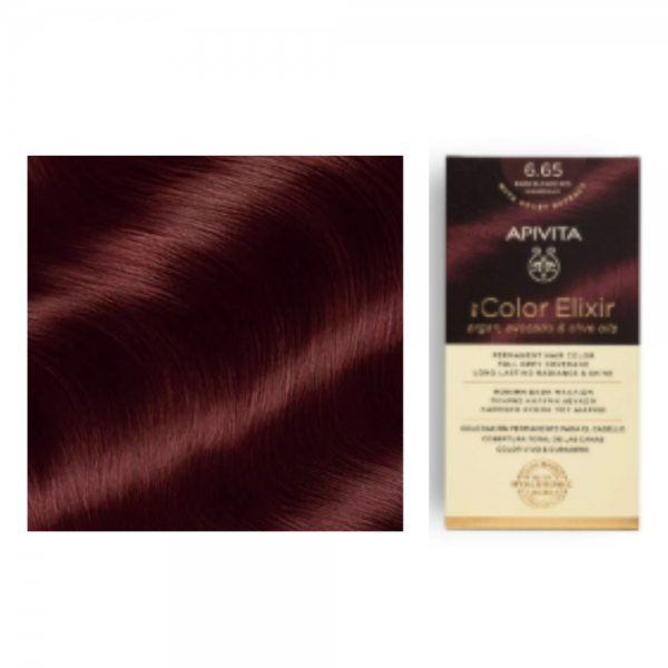 My Color Elixir N6.65, Rubio Oscuro Caoba. - Apivita