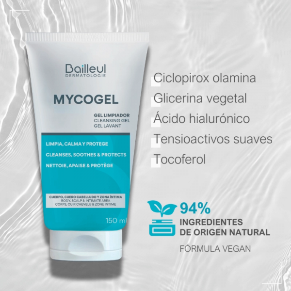 Mycogel Gel Limpiador, 150 ml. -  Bailleul Laboratoires 