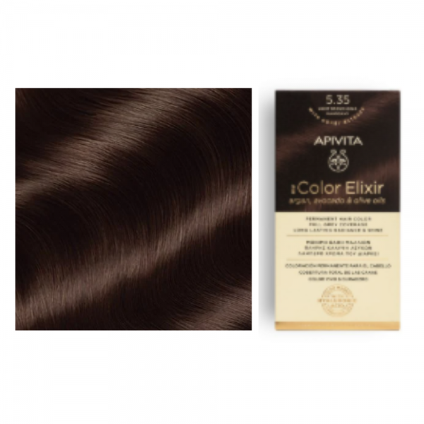 My Color Elixir N5.35, Castaño Claro Dorado Caoba. - Apivita