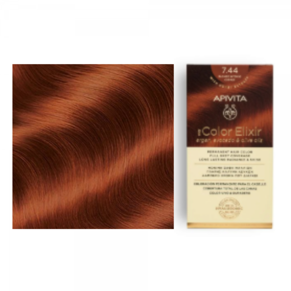 My Color Elixir N7.44, Rubio Cobrizo Intenso. - Apivita
