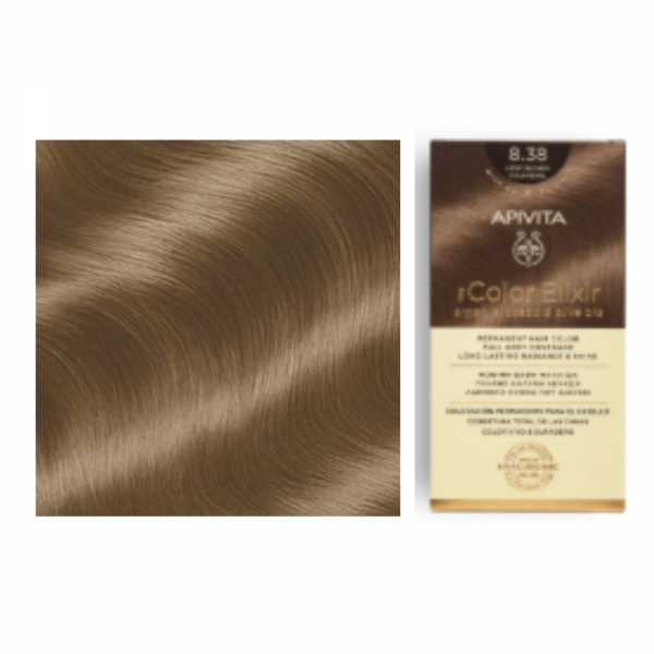 My Color Elixir N8.38, Rubio Claro Dorado Perlado. - Apivita
