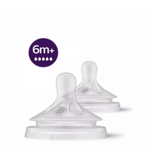Natural Response 2 Tetinas T5, Flujo Ultra Rápido, 6m+. - Philips Avent 