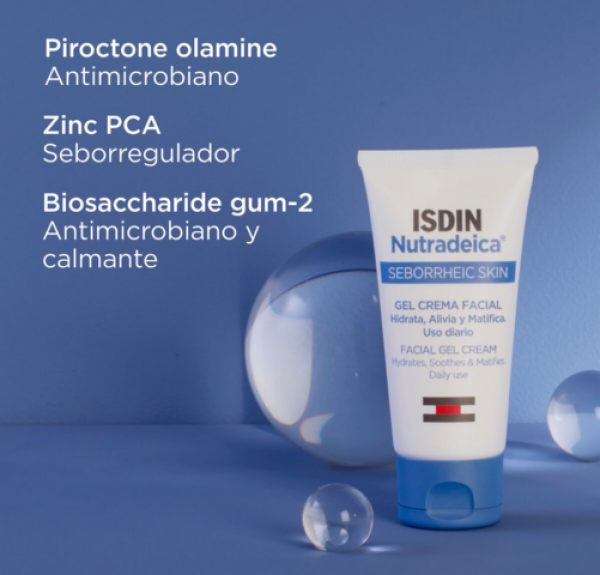 Nutradeica Gel-Crema Facial Piel Seborreica, 50ml. - Isdin