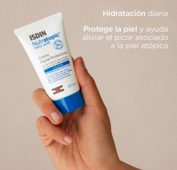 Nutratopic Pro-AMP Crema Facial Piel Atópica, 50 ml. - Isdin