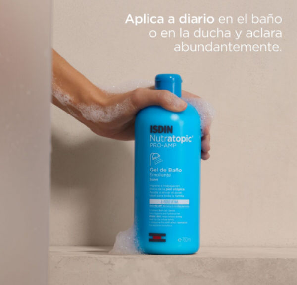 Nutratopic PRO-AMP Gel de Baño Emoliente, 750 ml. - Isdin 