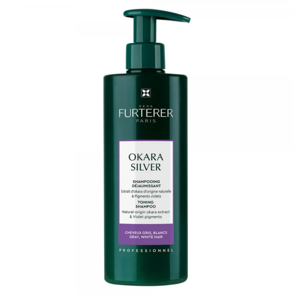 Okara Silver Champú Anti-amarilleo, 500 ml. - René Furterer
