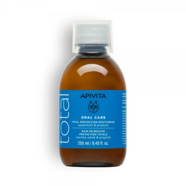 Oral Care Enjuague Bucal Protección Total con Hierbabuena, 250 ml. - Apivita