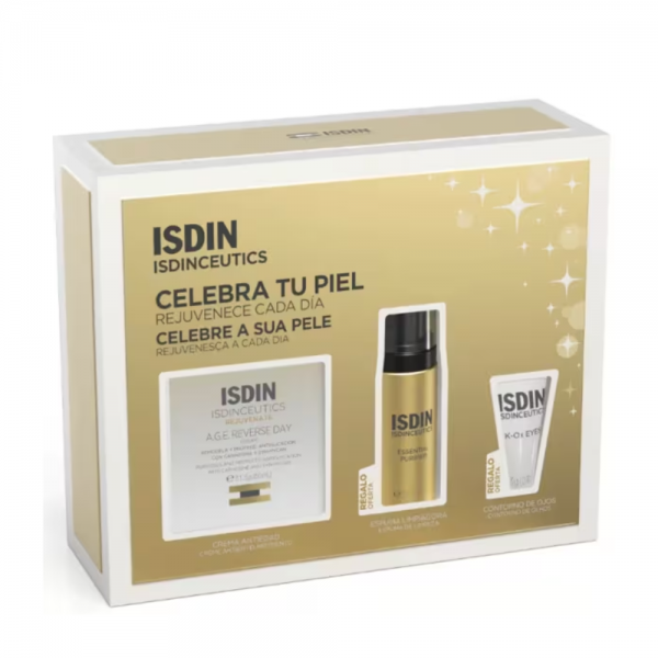 Pack Antiaging Isdinceutics: A.G.E. Reverse Day, 50 ml. + Essential Purifier, 30 ml. + K-ox Eyes, 3 gr. - Isdin