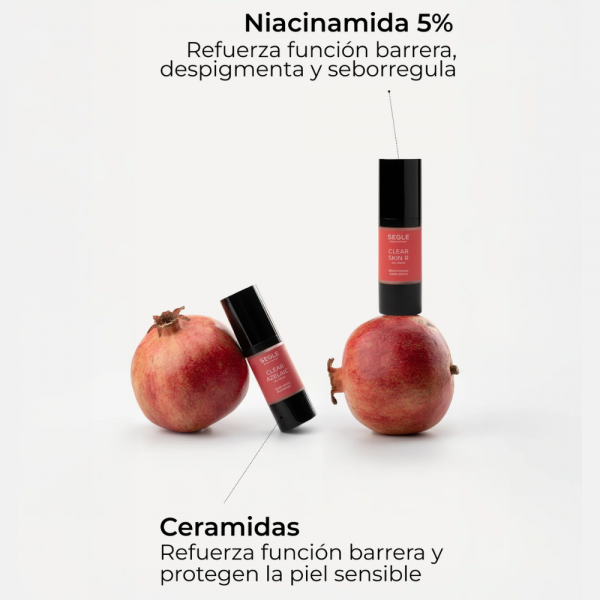 Cofre Despigmentante Gel Crema Clear Azelaic, 30ml + Gel Clear Skin R, 30ml. - Segle Clinical 