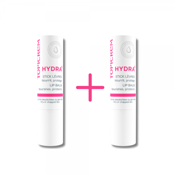 PACK DUPLO HYDRA+ Bálsamo Labial Ultra-Hidratante, 4 + 4 g. - Topicrem