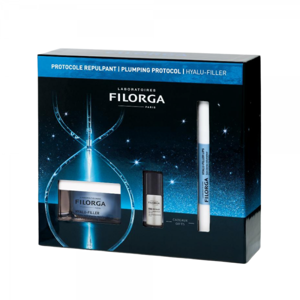 Pack Hyalu-Filler Crema, 50 ml. + NCEF-Revitalize Serum, 5 ml. + Hyalu-Filler Lips, 4 gr. - Filorga