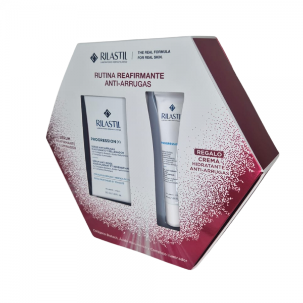 Pack Rutina Reafirmante: Progression (+) Serum, 30 ml. + Crema Rica Antiarrugas, 40 ml. - Rilastil