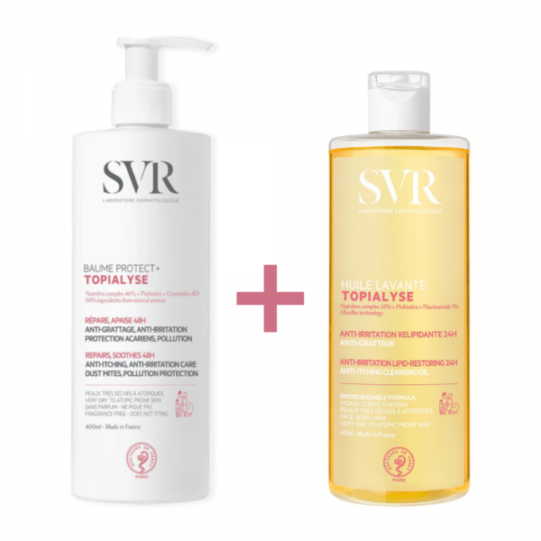 Pack Topialyse Baume Protect+, 400 ml. + Topialyse Huile Lavante, 400 ml. - SVR