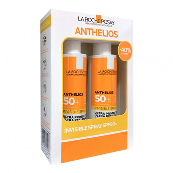 Pack Anthelios Spray Invisible SPF50+, 200 ml + 200 ml . - La Roche Posay
