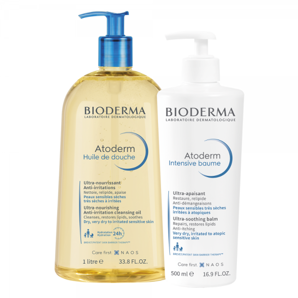 Pack Atoderm Intensive Baume, 500 ml. + Atoderm Aceite de Ducha, 1 L. - Bioderma 