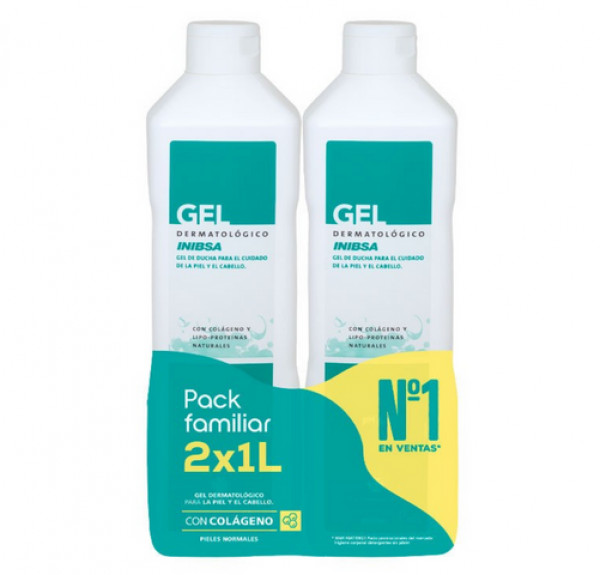 Pack Familiar Gel Dermatológico Protector Inibsa, 2 x 1 L. - Perrigo