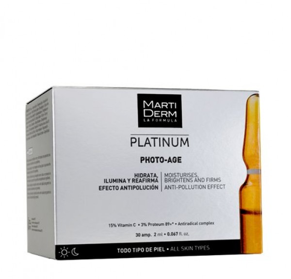 Platinum Photo-Age Ampollas Anti-Aging, 10 ampollas x 2 ml. - Martiderm