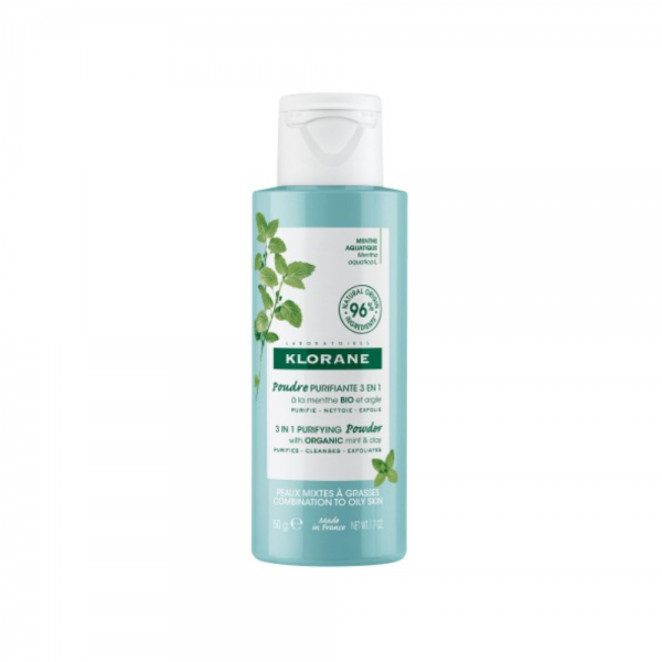 Polvo Limpiador 3 en 1 a la Menta BIO, 50 g.- klorane