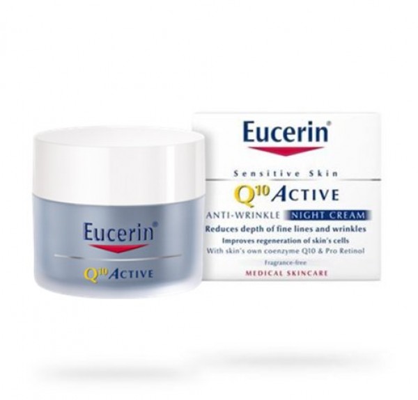Q10 ACTIVE Crema Noche Antiarrugas, 50 ml. - Eucerin
