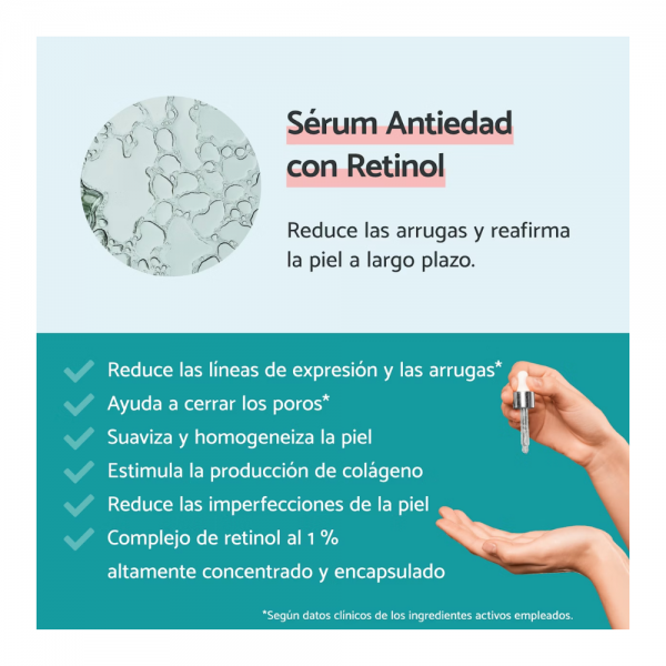 Remescar Serum Antiedad Retinol, 30 ml. - Remescar
